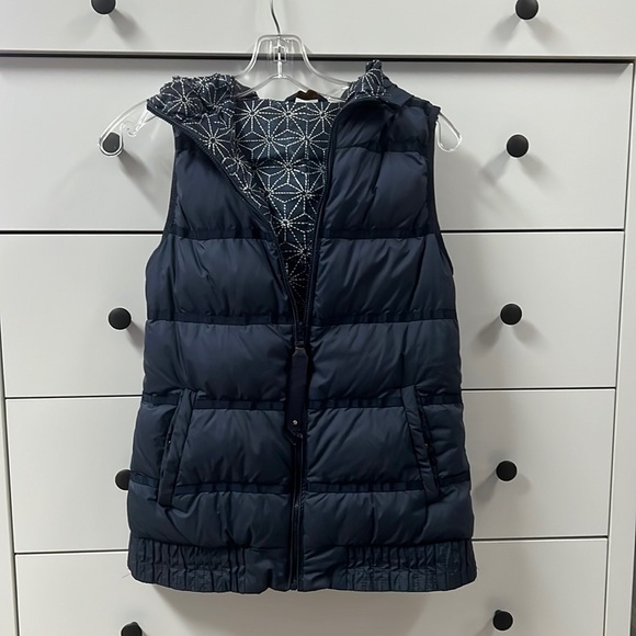 Lululemon Chilly Chill Puffy Vest Inkwell Sashico Star Ghost 4 REVERSIBLE SZ 4 - Picture 1 of 4